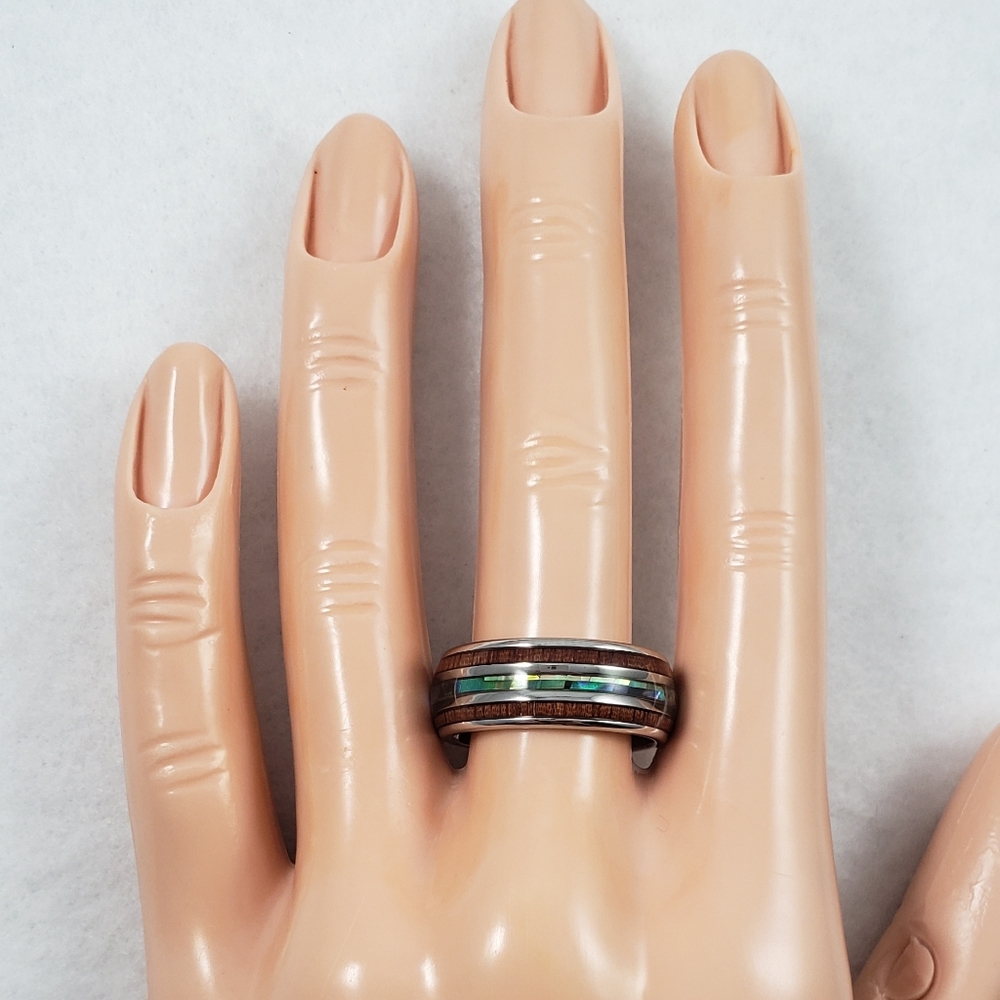 Wood and Abalone Inlay Band - Picture 7 of 9